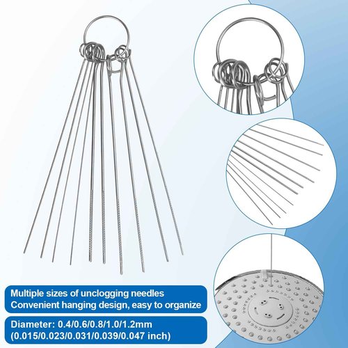 30pcs Shower Head Cleaner Tools, Shower Head Cleaning Brushes Multi-Sized Shower Head Cleaner Picks for Small Hole Anti-Clogging Cleaning Brush for Gap Nozzle Slot (Green)