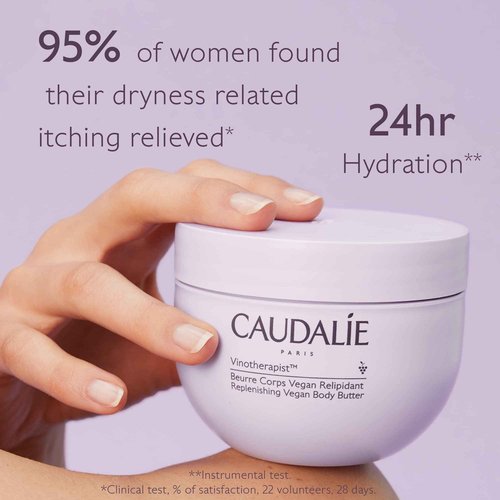Caudalie Vinotherapist Replenishing Vegan Body Butter with Shea Butter and Grape-seed Oil, Addresses Itching Caused by Eczema and Other Skin Conditions - 250 mL