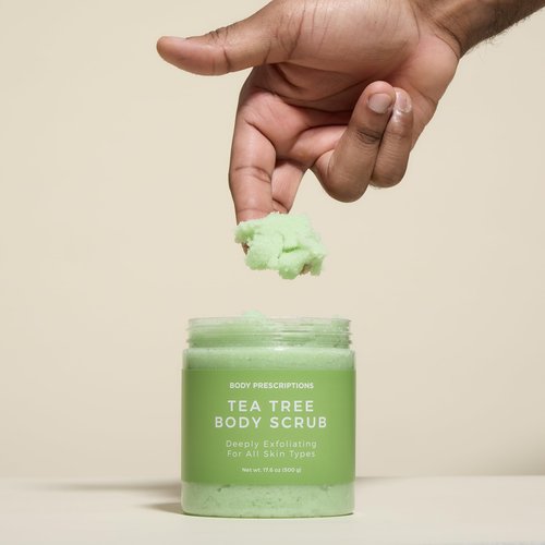 Body Prescription Deep Exfoliating Body Scrub - Cruelty-Free Formula for All Skin Types, 17.64 Ounce (Pack of 2), Tea Tree
