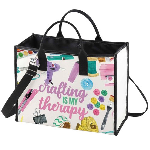 WZMPA Crafting Survival Kit Crafter Gifts Crafting Is My Therap Scrapbooking Makeup Zipper Pouch Bag Crafting Merchandise (crafting therapy-TB)