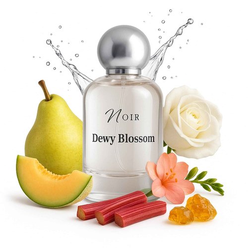NOIR Dewy Blossom Eau de Parfum for Women – Fresh, Fruity and Floral Fragrance of Pear, Freesia & Rose with a soft Amber base | Long Lasting Luxury Scent – 100ml / 3.4 Fl Oz