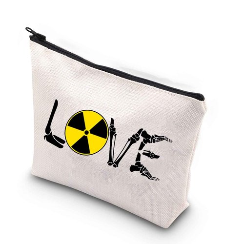 MNIGIU Radiologic Technologist Gift X-Ray Tech Cosmetic Makeup Bag Radiology Technician Gift (X-Ray tech love BAG)
