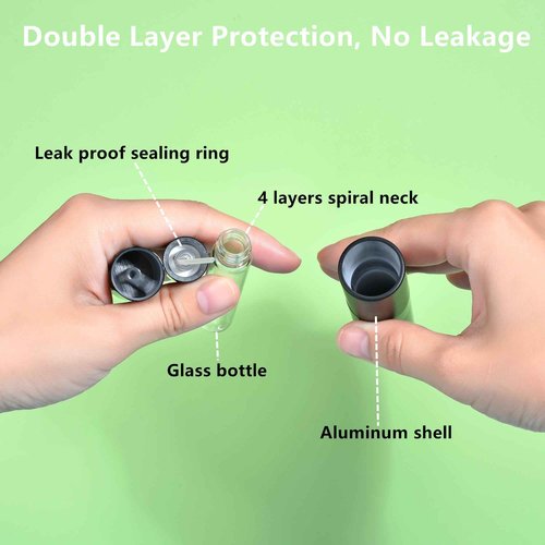 Yikimyfo 5 Pcs Travel Perfume Atomizer Refillable, 8ml/0.27oz Portable Mini Cologne Spray Bottle Travel Size Perfume Refill Bottle with Fine Mist Atomizer and Tool