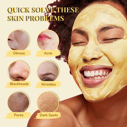ANAI RUI Christmas Face Mask Gift Set, Turmeric Clay Mask - Green Tea Mask - Dead Sea Minerals Mud Mask, Bulk Christmas Gifts for Women/Tees Girls Stocking Stuffers2.5 oz each