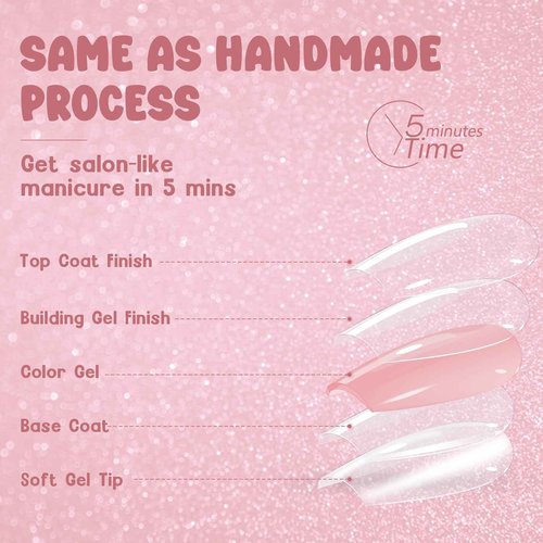 Press on Nails Short - 5 Styles Glossy Glitter Press on Nails Short Square, Soft Gel x Coat Nails False Nails, Bt Art Box Press On Nails in 16 Sizes -160PCS Soft Gel Fake Nails Kit
