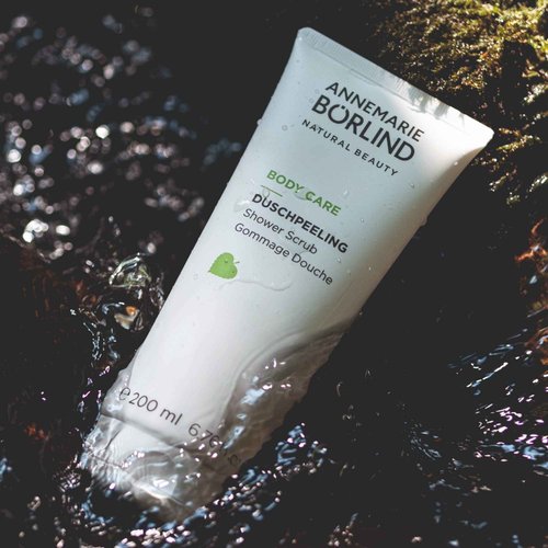 ANNEMARIE BÖRLIND - BODY CARE Shower Scrub, smoothing, regulating & nourishing skin care, with organic bamboo extract & Aloe Vera, vegan, 6.76 Fl. Oz.