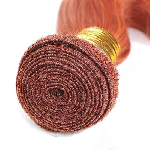 GLSMOSNW Color 350 Bundles Human Hair Ginger Orange Body Wave Bundles Unprocessed Virgin Hair Extensions Ginger Body Wave For Black Women