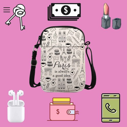 Paris Travel Gift City Skyline Is Always A Good Idea Zipper Pouch Makeup Bag (Paris CR)