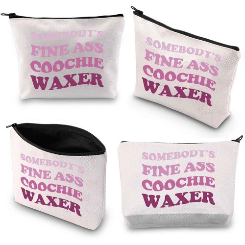BDPWSS Funny Esthetician Gift Somebody's Fine Ass Coochie Waxer Makeup Bag Coochie Waxer Gift Esthetician Appreciation Gifts (Coochie Waxers)