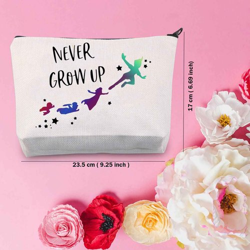 TSOTMO Movie Merchandise Makeup Bag Cartoons Movie Gift Never Grow Up Inspired By Cartoon Cosmetic Bag For Fans (Grow Up)