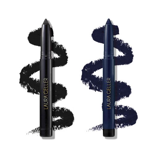 LAURA GELLER NEW YORK Kajal Longwear Kohl Eyeliner Pencil Duo, Midnight Blue + Deep Black