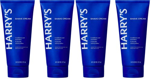 Harry's Shaving Cream for Men with Aloe and Eucalyptus - (4 Pack) 6 oz - Conditions Skin and Softens Facial Hair for Shaving - Safe for Sensitive Skin