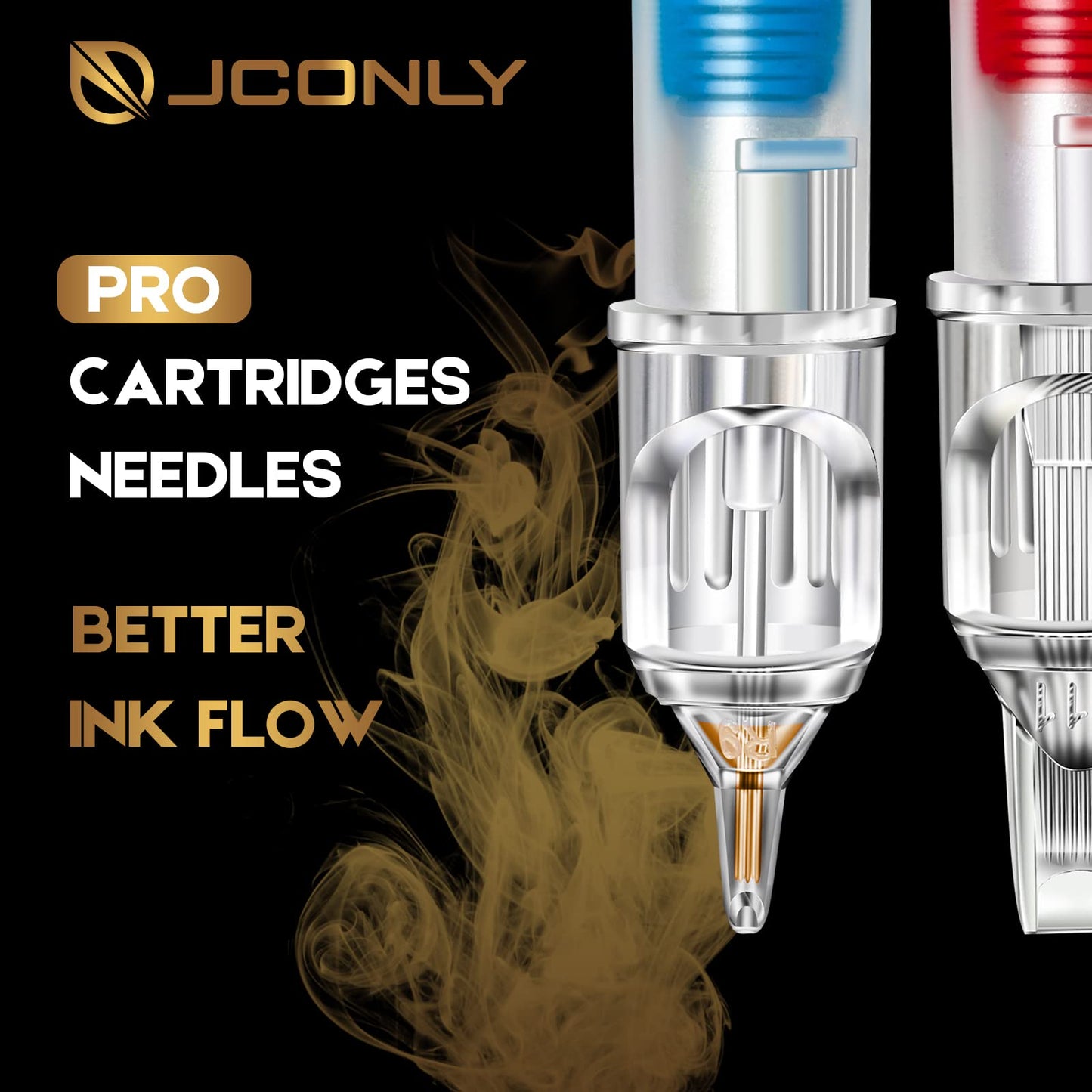 Jconly 60pcs Tattoo Cartridge Needles - Tattoo Needles Mixed Size 1203RS 1205RS 1207RS for Artists 0.35mm…