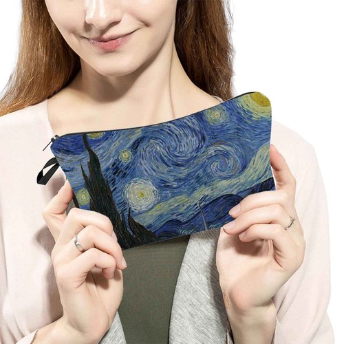 Livel lhood Women Travel Bag The Starry Night Pattern Printed Cosmetic Bag Makeup Bag Small Pouch Gift for Women hz2440