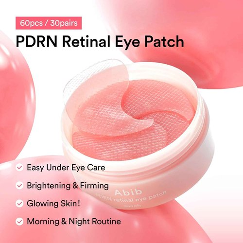 Abib PDRN & Collagen Eye Patch (60ea) Duo: Korean Under Eye Patches for Puffy and Dark Circles, Korean Skin Care Set