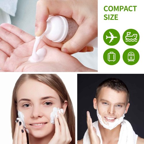 ROMROC 24 PCS Foam Pump Bottle Dispenser Refillable 2oz/60ml Empty Travel Size Foam Bottle for Lash Shampoo Hand Soap Shampoo Lash Cleanser Packaging Liquid Cleaning