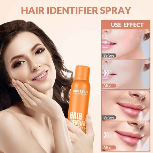 Hair Identifier Spray for Face Shaving Dermaplaning Tool Skin Body Dermaplane Spray for Women with 16 Face Razor Face Shaver Kit Facial Hair Removal Dermaplane Razor for Women Face (Orange 4 Pack)
