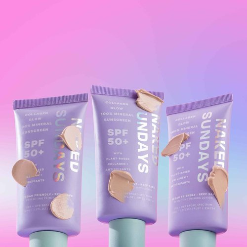 Naked Sundays 100% Mineral SPF50 Sunscreen with SPF BFF Brush Applicator