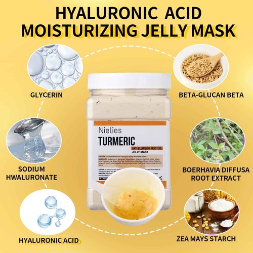 Nielies Lavender Turmeric Jelly Mask, Facial Skin Care- Collagen Face Mask For Instant Hydration