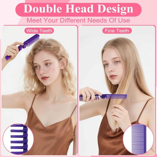 Foldable Hair Combs In Bulk, Individually Wrapped Multicolour Folding Comb, Women Men Pocket Size Double Headed Mini Hair Brush Styling Tool for Travel Hotel Homeless Shelter Charity Church(120 Pack)