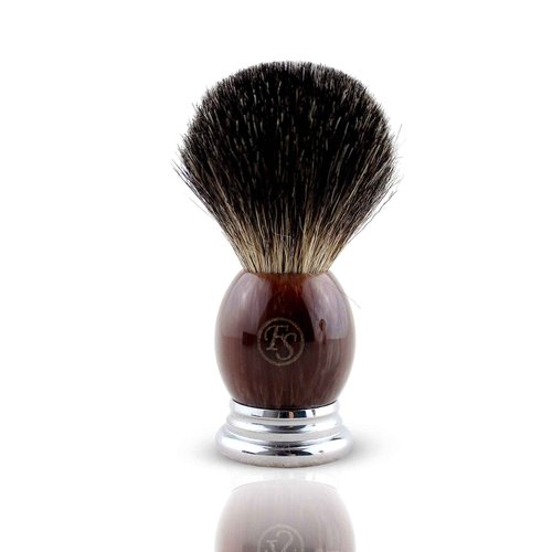 Shaving Brush for Men,Frank FS shaving Pure Badger Chrome Metal Brushes for Professional Shaving Gift to Father Husband(knot size 20mm)