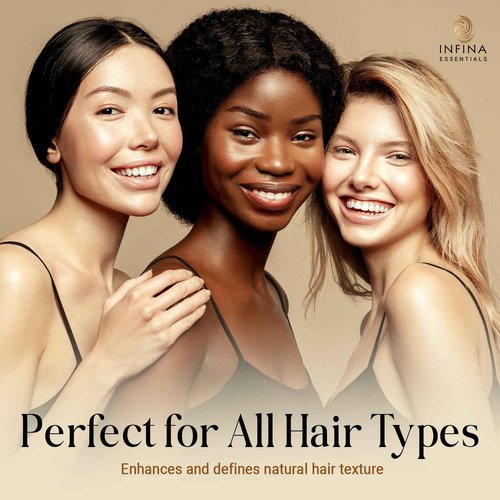 INFINA ESSENTIALS Batana Oil Shampoo and Conditioner Set | 16 fl oz Each | with Biotin & Tea Tree | Moisturizing, Strengthening & Nourishing Formula | Promotes Hair Growth and Thickness
