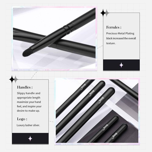 Jessup 10Pcs Black Brushes Set T323 With Eye Brushes Set T322