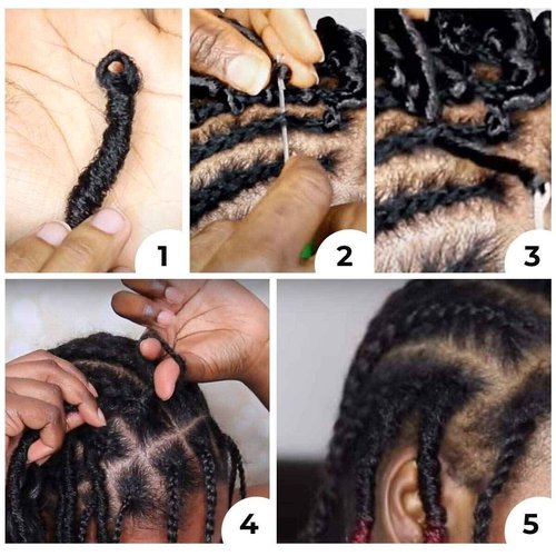 Passion Twist Crochet Hair - Mixed Color Combo Pack (7 Boxes 1B+2 Boxes T1B/Pink), Pre-twisted Pre Looped Synthetic Hair Extensions For Black Women and Kids - 10 Inches