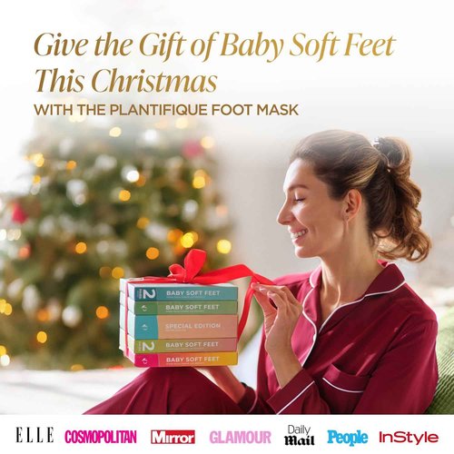 PLANTIFIQUE Foot Peeling Mask Dermatologically Tested Repairs Heels, Removes Dry Dead Skin for Baby Soft Feet Exfoliating Strawberry 2 pack and Men 2 pack