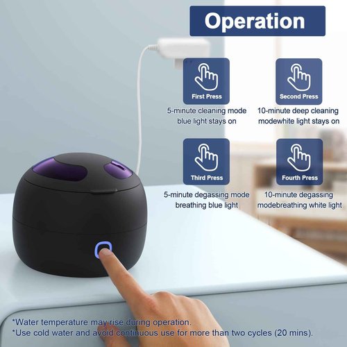 Upgraded Ultrasonic Retainer Cleaner, 45kHz Retainer Cleaner Machine for Denture Cleaner, Retainer Cleaner, Mouth Guard Cleaner, Night Guard Cleaner, Denture Cleaner with 200ML Dental Cleaning Pod