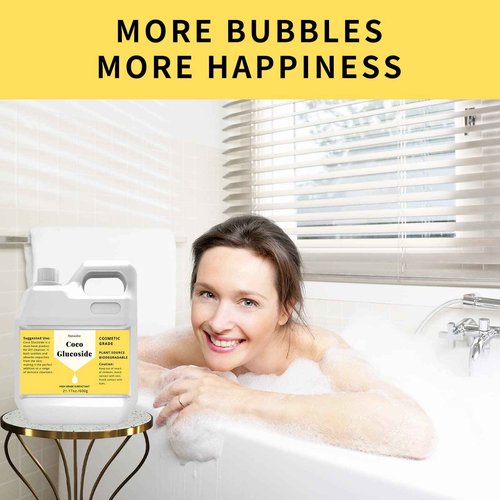 Hznxolrc 21.17 oz Coco Glucoside Natural Surfactant, Premium Coco Glucoside Liquid, Cosmetics Grade, Gentle on Skin, Amazing Bubbles, Suitable for Making Face Cleansers, Shampoos and More