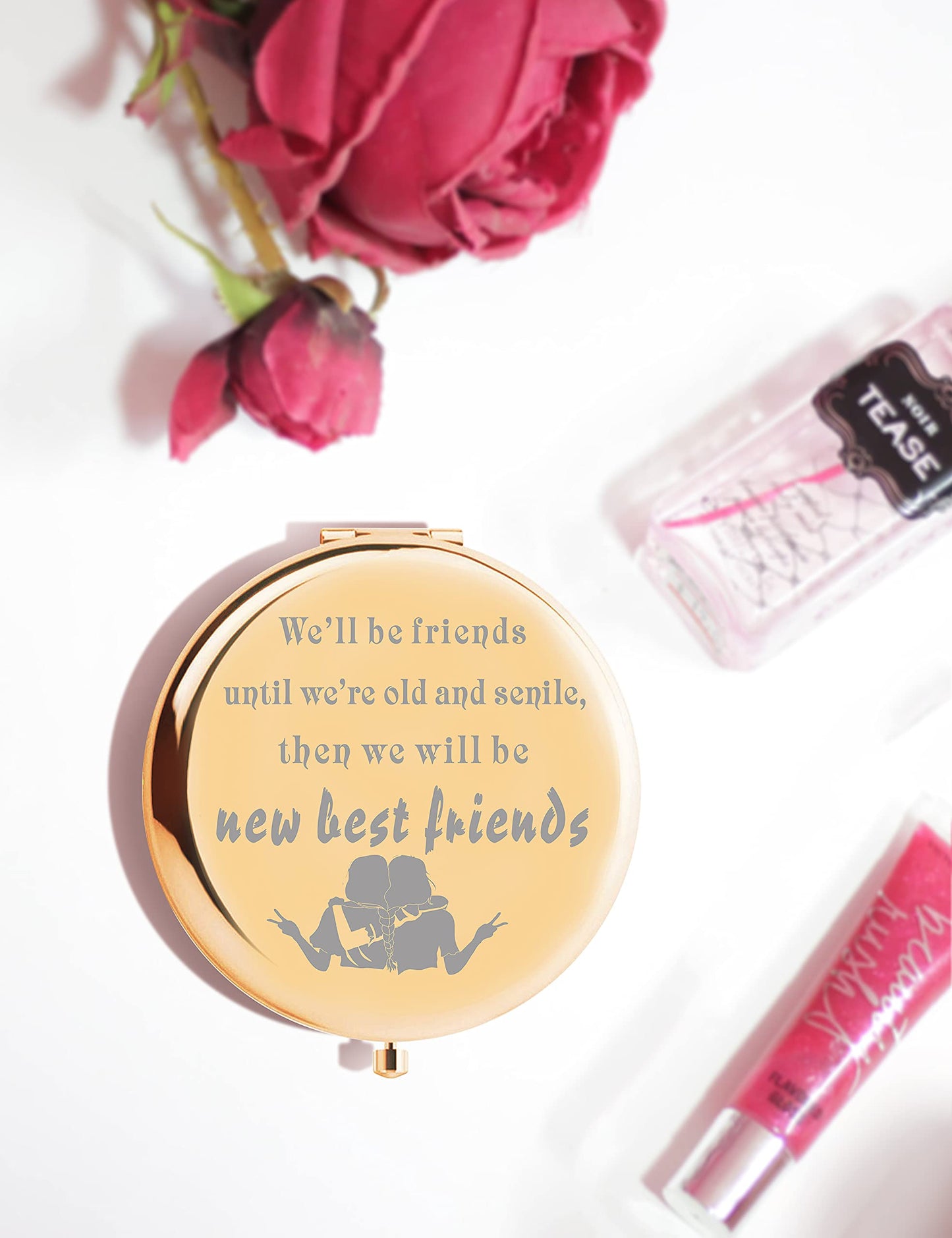 VeryMerryMakering We'll be Friends, New Best Friends Makeup Bag, Good Friend Gifts for Women, We Will be Friends Until We are Old, Well be Friends Cosmetic Bag, Birthday Gifts for Friends Female