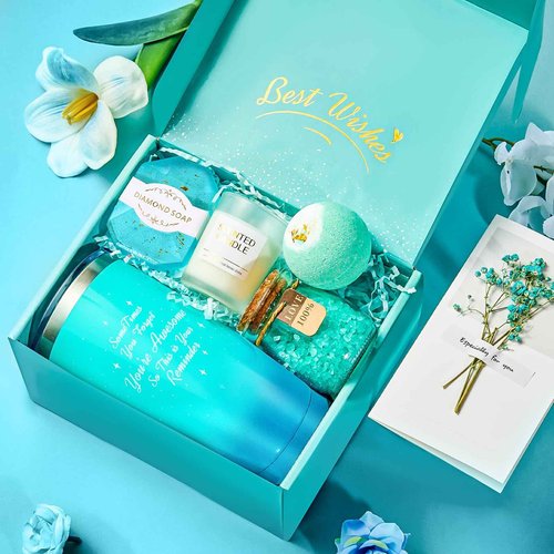 Christmas Gifts for Women Men, Birthday Gifts for Mom, Wife, Girlfriend, Sister, Anniversary Gifts for Her - Self Care Spa Gift Basket Set, Thank You Gifts for Friends, Teacher, Grandma (Jasmine)