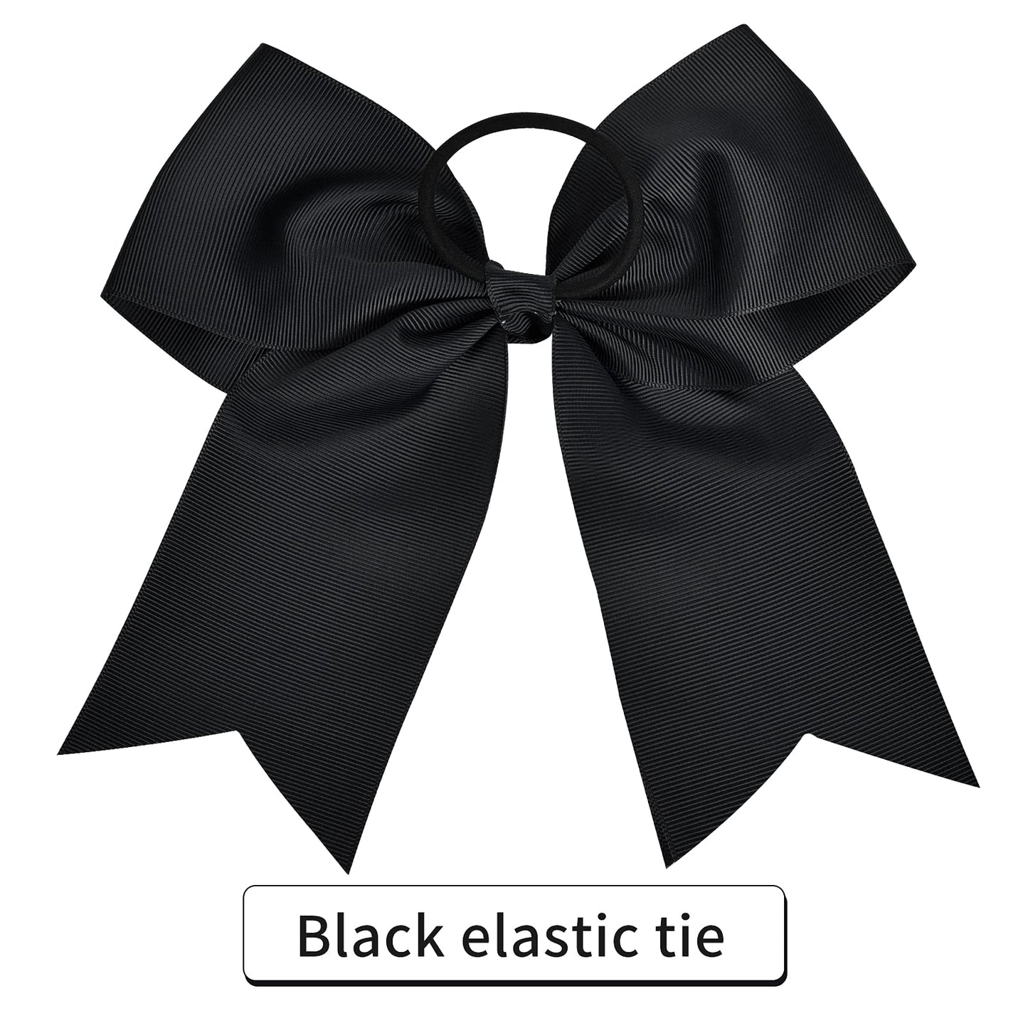 12 Pcs Large Cheer Bows 8" Bulk Hair Bow Accessories with Ponytail Holder for Girls High School College Cheerleading