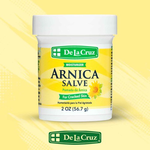 De La Cruz Arnica Salve - Foot Cream for Dry Cracked Heels and Feet - Moisturizing Hand Salve for Dried Hands - 24 Hour Moisture Foot Cream for Dry Cracked Feet and Rough Skin - (2 Ounces - 4 Jars)