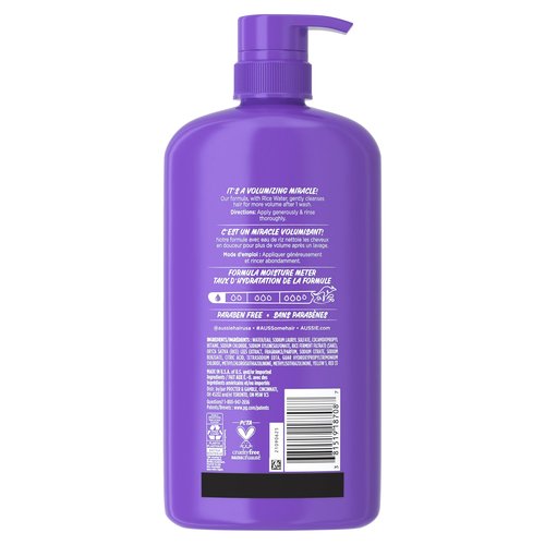 Aussie Miracle Volume Shampoo, Paraben-Free, Volumizing, 30.4 oz, 4-pack