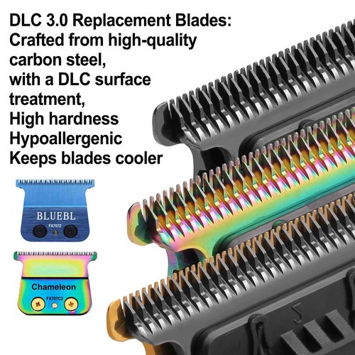 Professional FX DLC Replacement Blade FX707B Replacement Trimmer Blade compatible with BaByliss Barberology Trimmer Blade, compatible with BaByliss DLC 2.0 Trimmer Blade FX787 & FX726 Trimmer (Black)