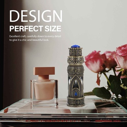 Beaupretty 2pcs Vintage Perfume Bottle, Dubai Perfume Bottle Empty Bottle Perfume Sub Bottle Glass Essential Oil Container Middle East
