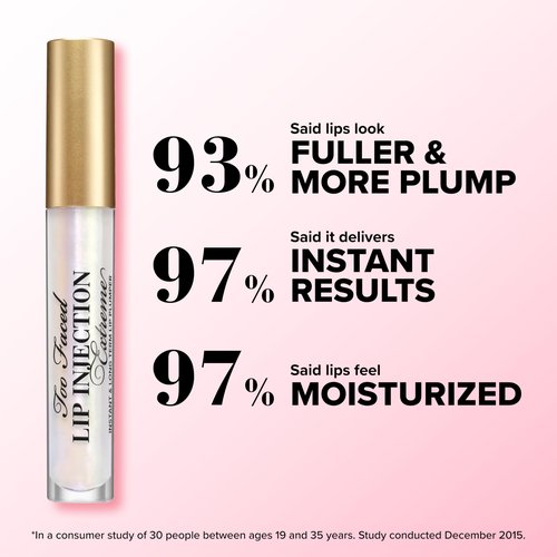 Too Faced Lip Injection Extreme Lip Plumper Gloss | Hydrating, Glossy, & Helps Volume Appear Fuller Over Time, 0.14 Fl Oz, Bubblegum Yum