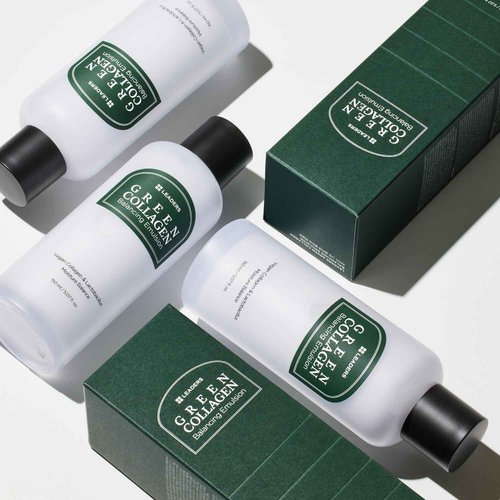 LEADERS Green Collagen Balancing Emulsion – Hydrating Emulsion to Balance Skin's Oil and Moisture Levels & Helps Hydrate Dry Skin, Gentle Plant Based Formula – 150ml