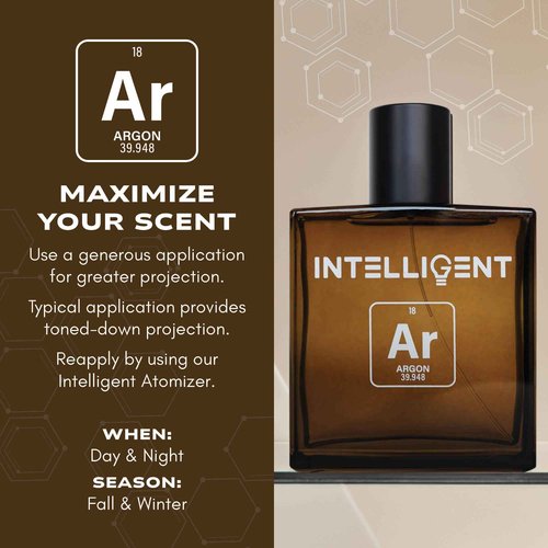 Intelligent Argon Eau de Parfum | Cologne for Men | Dark, Aromatic, and Tantalizing | 3.4 Fl Oz (100 mL)