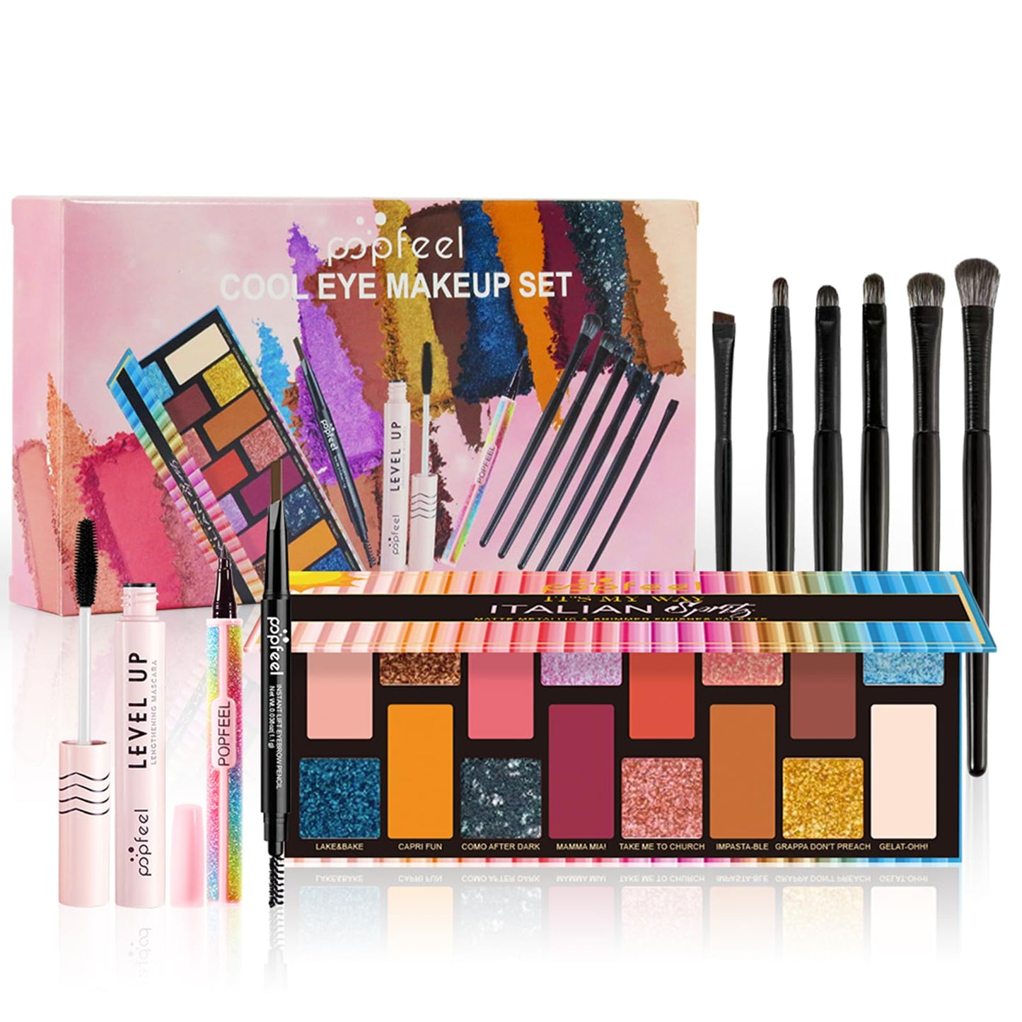 FantasyDay All in One Professional Makeup Kit for Women Girls Holiday Makeup Gift Sets Xmas Essential Bundle Include Eyeshadow Palette Lipstick Blush Concealer Eyeliner Mascara Brush Eyebrow Pencil