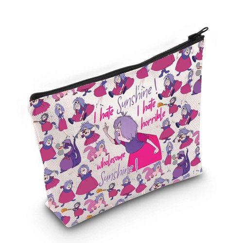 LEVLO Madam Mim Cosmetic Bag Sword Stone Movie Fans Gift I Hate Sunshine I Hate Horrible Whole Some Sunshine Makeup Zipper Pouch Bag For Women Girls (I Hate Sunshine Full)