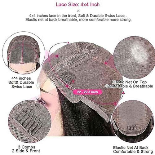 Lagalaga 20 Inch Color P4/27 Body Wave Wigs Human Hair Highlight Blonde Wis 200% Density Highlight Lace Frontal Wig 4x4 Lace Closure Wig Human Hair Pre Plucked For Black Women