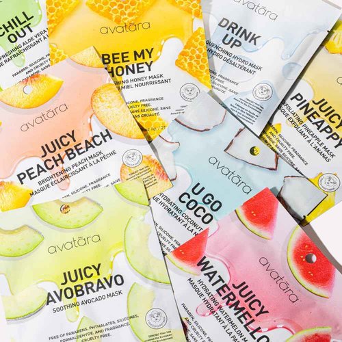 Avatara All-Stars 8-Pack Sheet Mask Set, Beauty and Skincare Face Masks Collection | Natural Extracts | Hydrating Skin Care Set, All Skin Types | Clean Korean Skincare