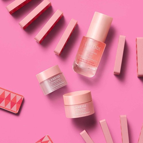 LANEIGE Bouncy & Firm Mini Skin Treats: Skincare Gift Set for Visibly Plump, Firm, & Glowing Skin