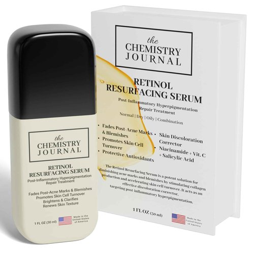 Retinol Resurfacing Serum - Post Inflammatory Hyperpigmentation Repair Treatment, Clear Skin, Fades Post Acne Marks & Scars, Dark Spot Corrector, Night Time Retinol Serum for Face, Made in the USA.
