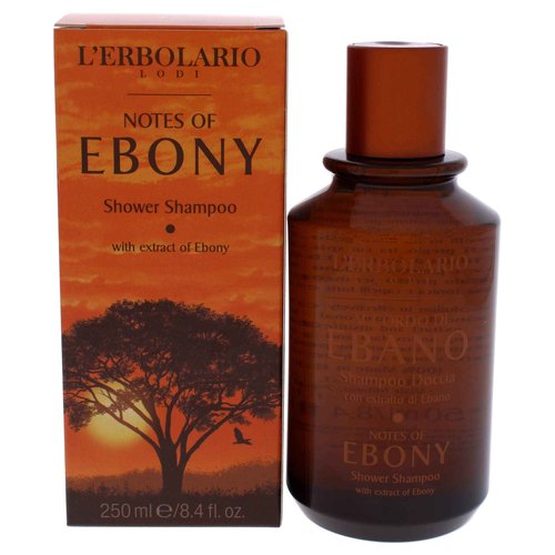 L'Erbolario Shower Shampoo - Moisturizing Body Wash and Clarifying Shampoo – Hair and Body Soap with Citrus and Woody Scent - Notes of Ebony - 8.4 oz
