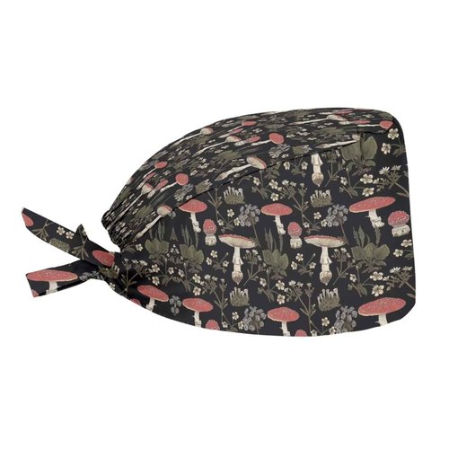 JoyLamoria Brown Mushroom Turban Hat Casual Satin Sleep Hat Bonnet Hair Protector