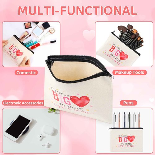 8 Pcs Valentines Teacher Appreciation Gifts - Cute Makeup Bag Gift Ideas for Teacher
